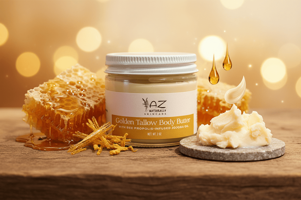 Tallow body butter with raw shea butter